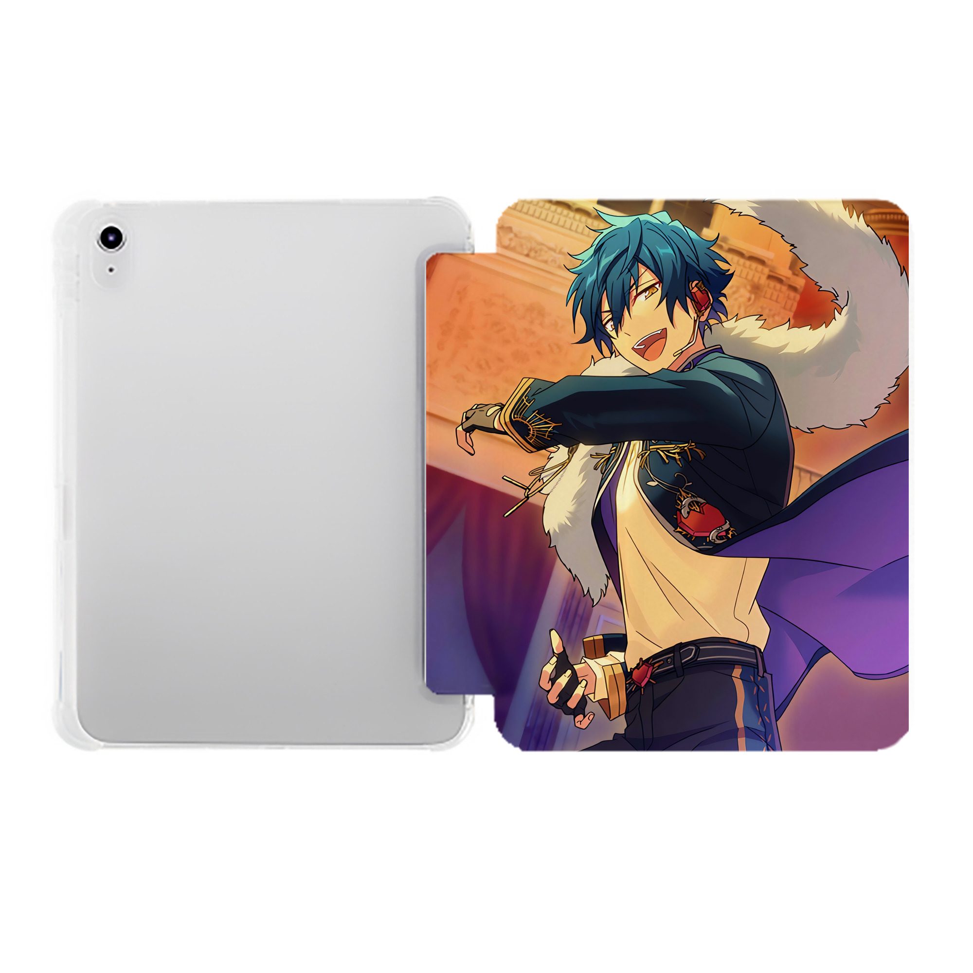 （画像用） あんさんぶるスターズ! Ensemble Stars IPad ケース ペン収納付き 三つ折りスタンド PUレザー×シリコン 対応機種9.5/10.5/10.9インチ